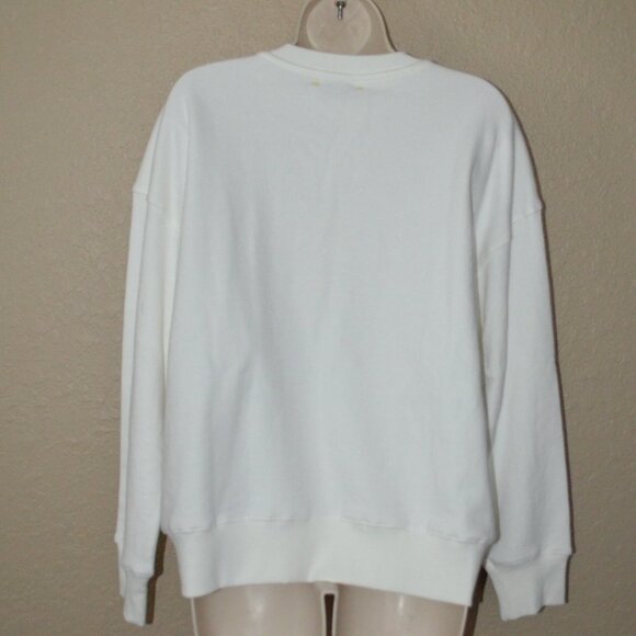 NWT $168 Sz M Kerri Rosenthal White Ex Boyfriend New Love Sweatshirt - Picture 4 of 6